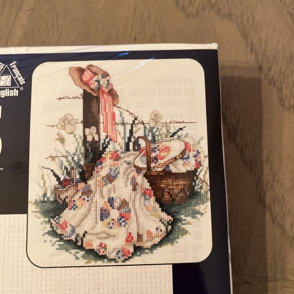 Cross Stitch Kit Designs For The Needle Paula Vaughan Quilt Basket Pink Ribbon - Picture 6 of 6